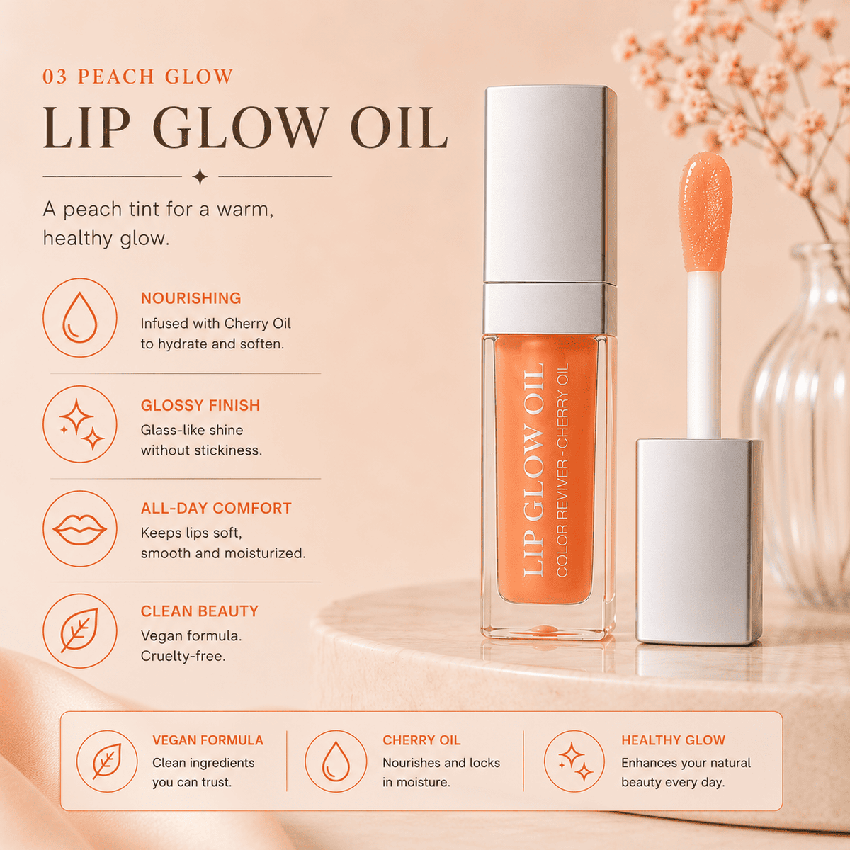 Lip Glow Oil Hydrating Lip Oil